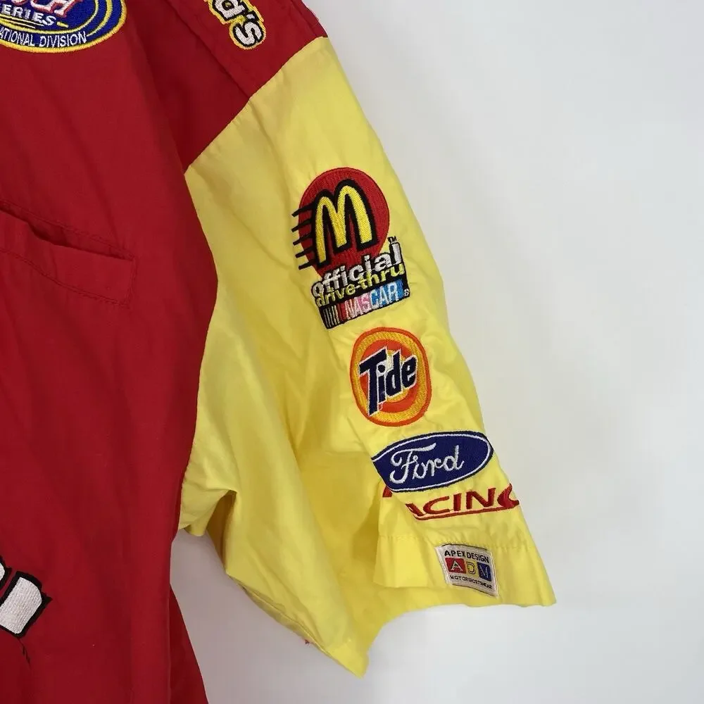 Vintage McDonalds NASCAR Racing Team Shirt Andy Houston Signed Mens L - Picture 5 of 9